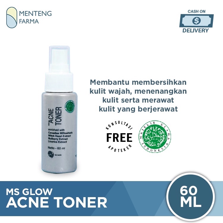 Ms Glow Acne Toner 60 mL - Toner Untuk Kulit Berjerawat