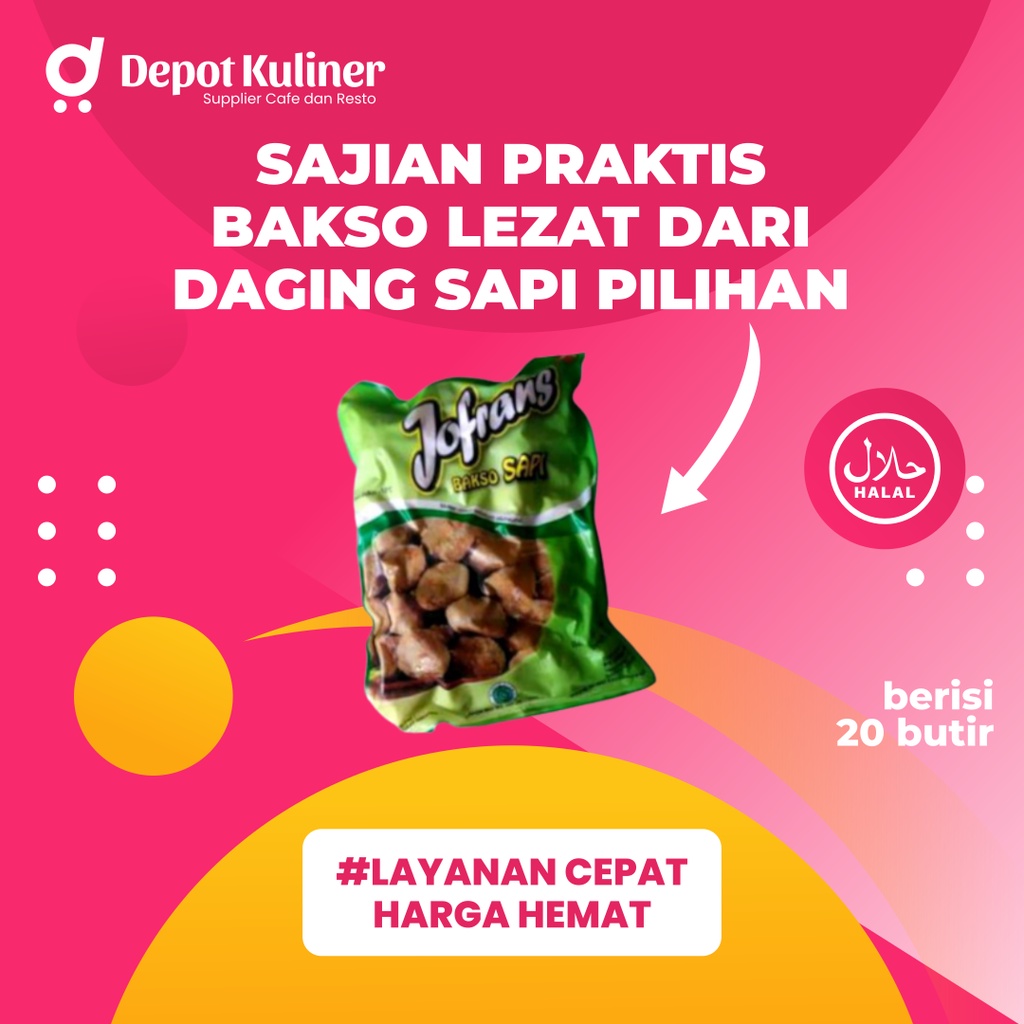 Jofrans Bakso Sapi 200gr (20btr)