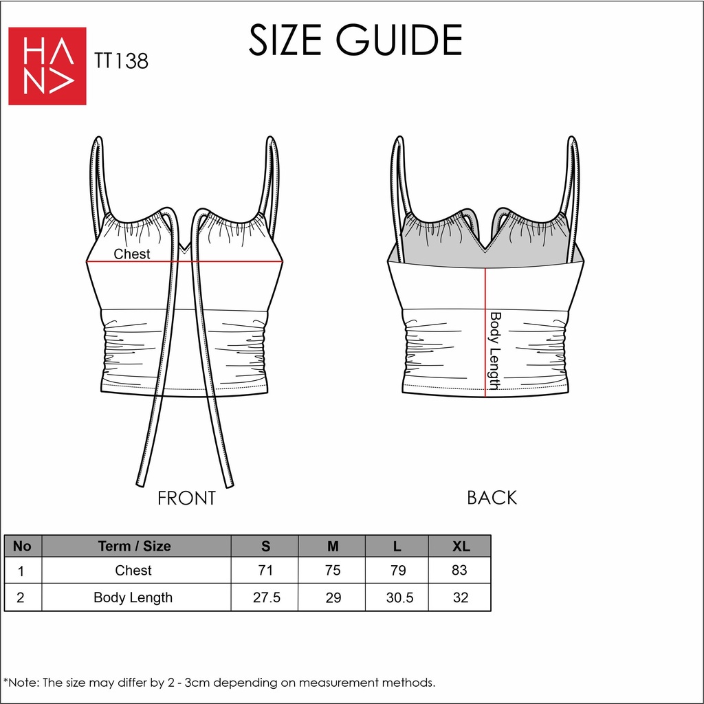 HanaFashion JKT - Eloise Cross Crop Tank Top Atasan Wanita  -  TT138