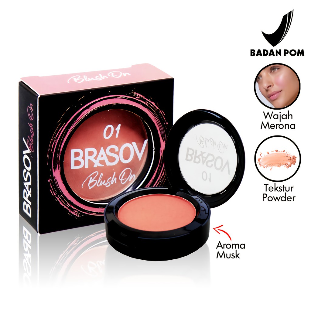 BRASOV Blush On - Blush On Perona Pipi Pigmented Blushon Blush Original BPOM