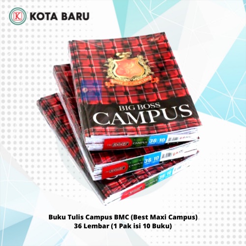 

Buku Tulis Campus BMC (Best Maxi Campus) 36 Lembar (1 Pak isi 10 Buku)