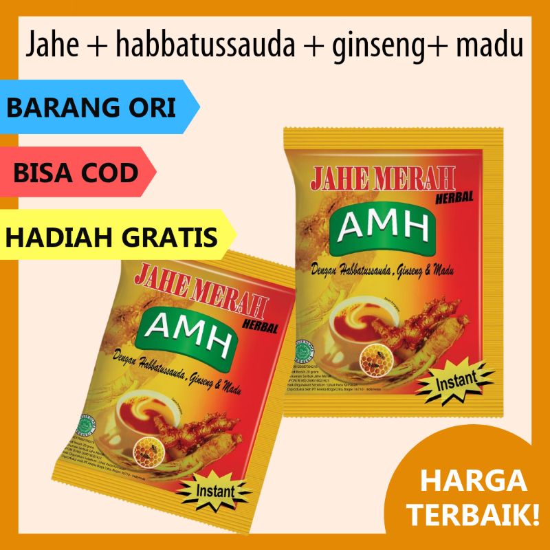 

[FREE GIFT] ORI 1000% Jahe Merah AMH plus habbatussauda, ginseng, dan madu