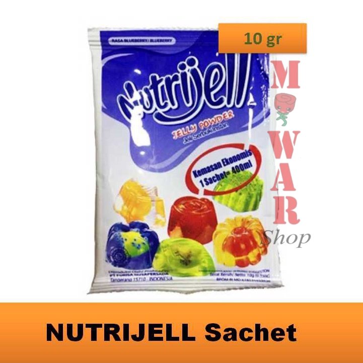 

(10 gr) NUTRIJELL Agar - Agar Jelly Rasa Blueberry Nutrijell Aneka Rasa Buah Kemasan Ekonomis Kecil