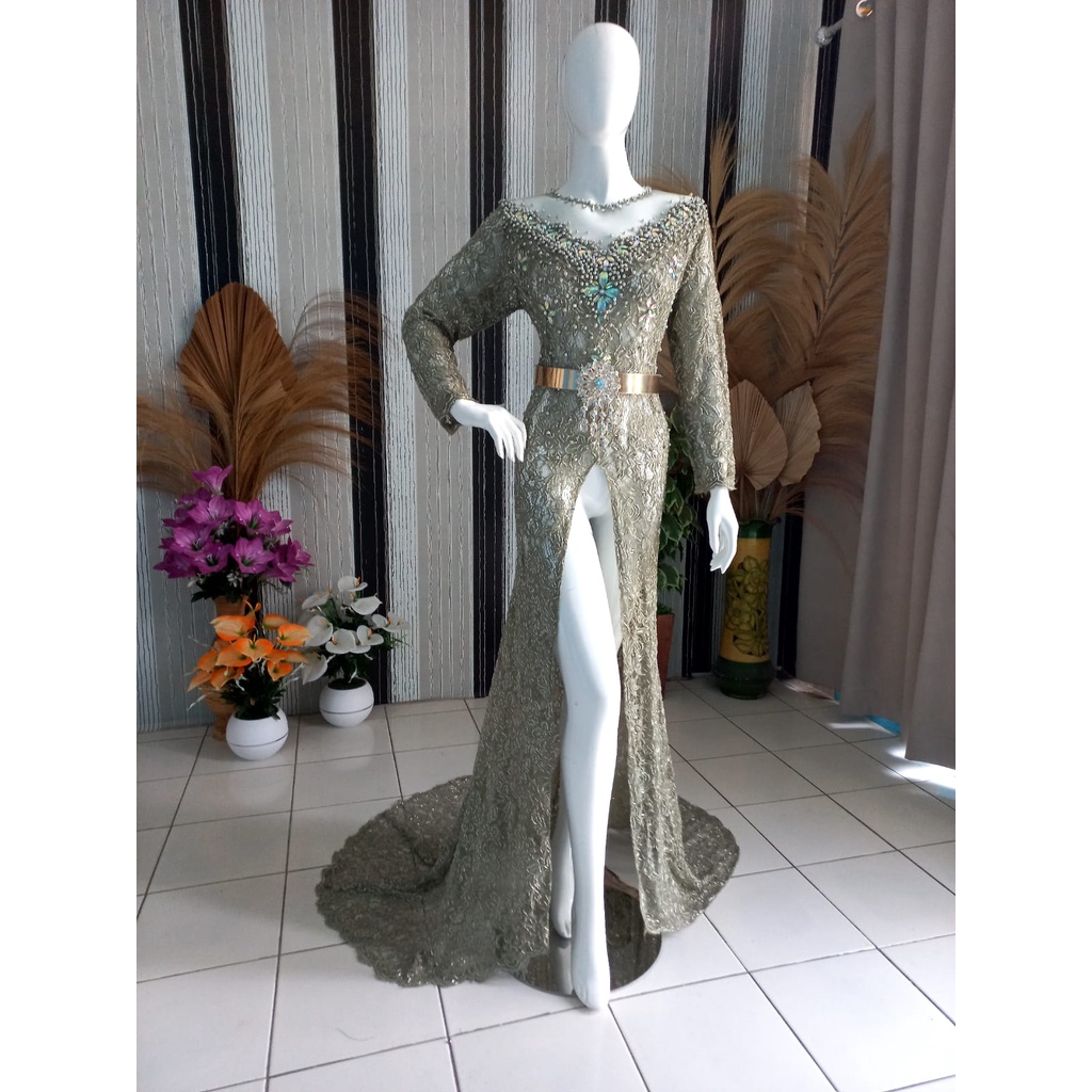 (PRE-ORDER) kebaya sage full payet