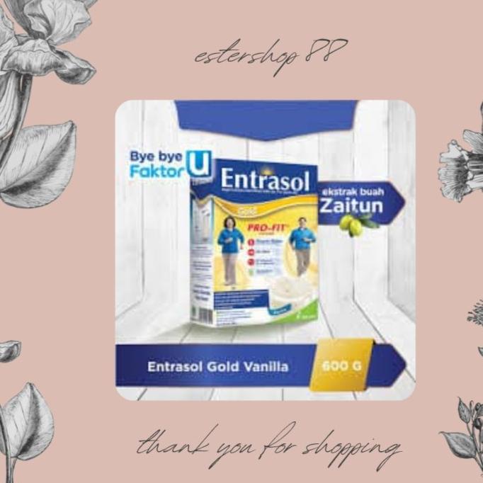 

[ COD ] ENTRASOL GOLD VANILA 600 gram / susu lansia