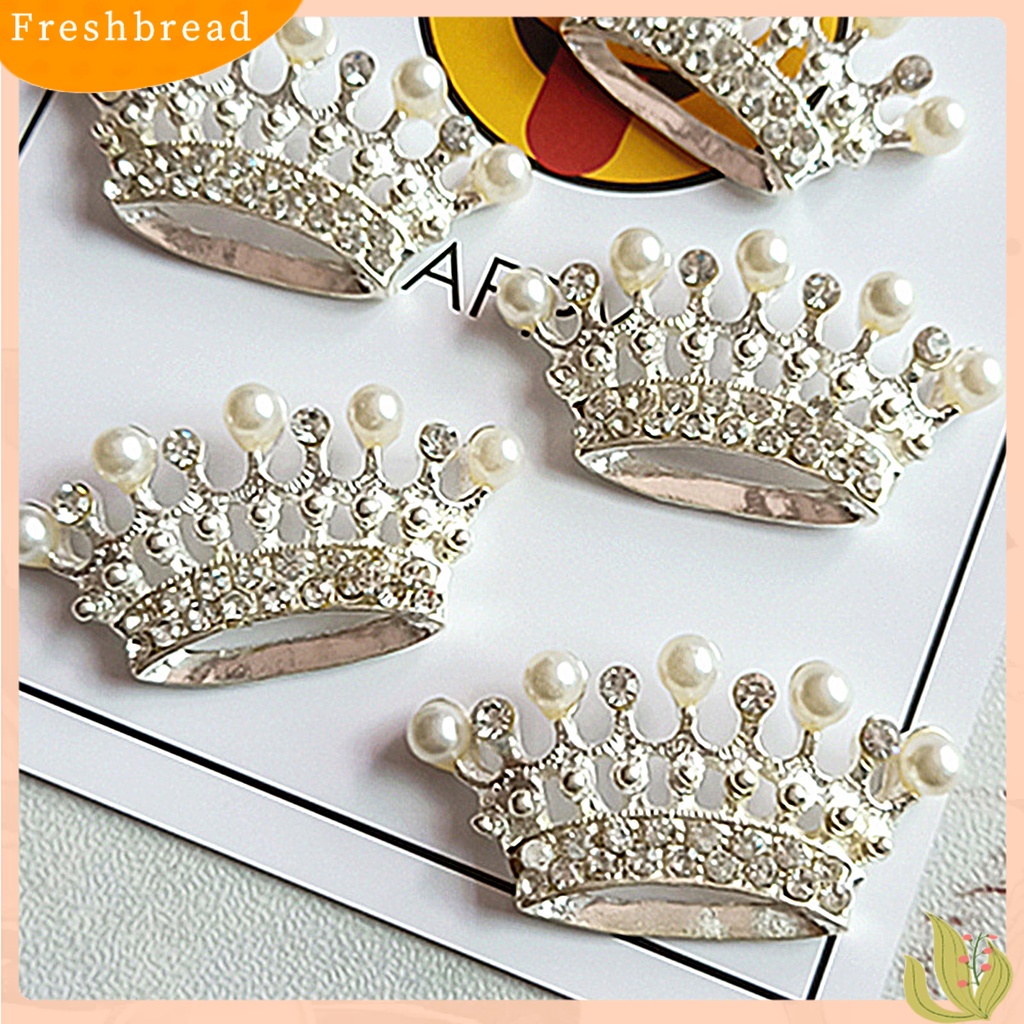 (Fresh) Pin / Bros Mahkota Mutiara / Berlian Imitasi Handmade DIY Untuk Aksesoris Rambut Wanita