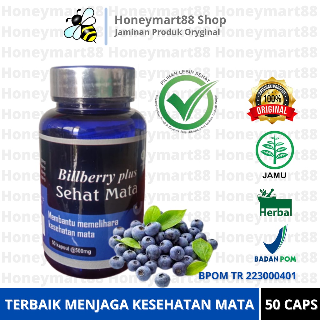 BILLBERRYPLUS MATACARE MATA MINUS KATARAK AMPUH BPOM ORIGINAL - OBAT MATA HERBAL MINUS SILINDER DAN 
