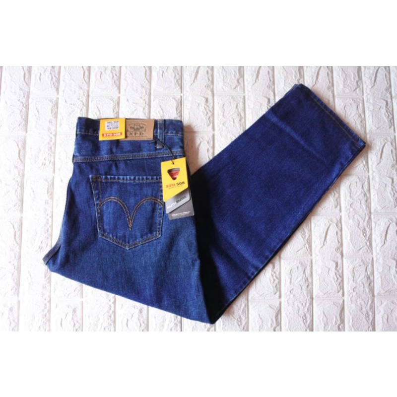 Jeans jumbo pria jeans standar reguler celana panjang pria jumbo
