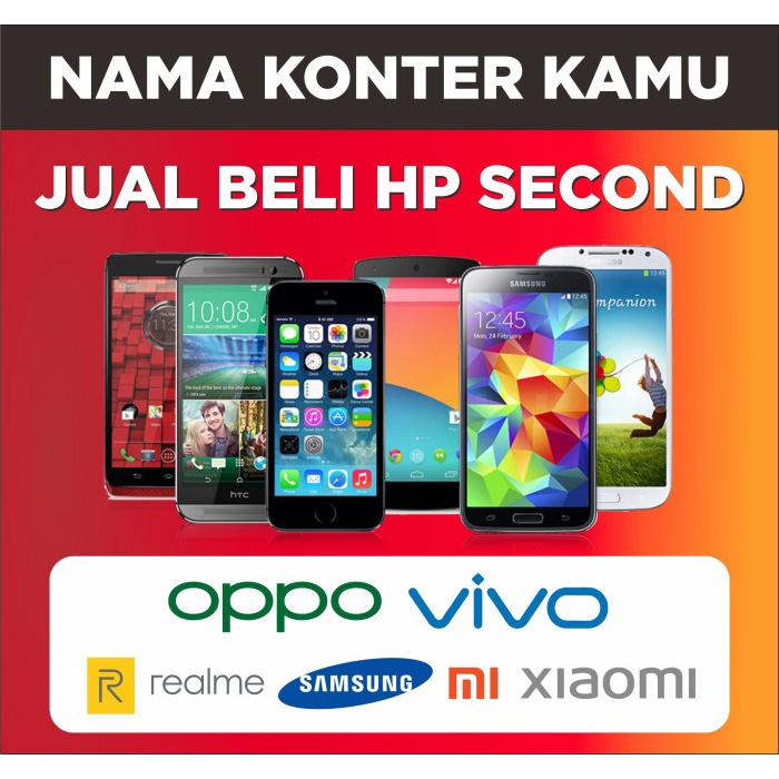 STIKER VINYL JUAL BELI HP SECOND METERAN