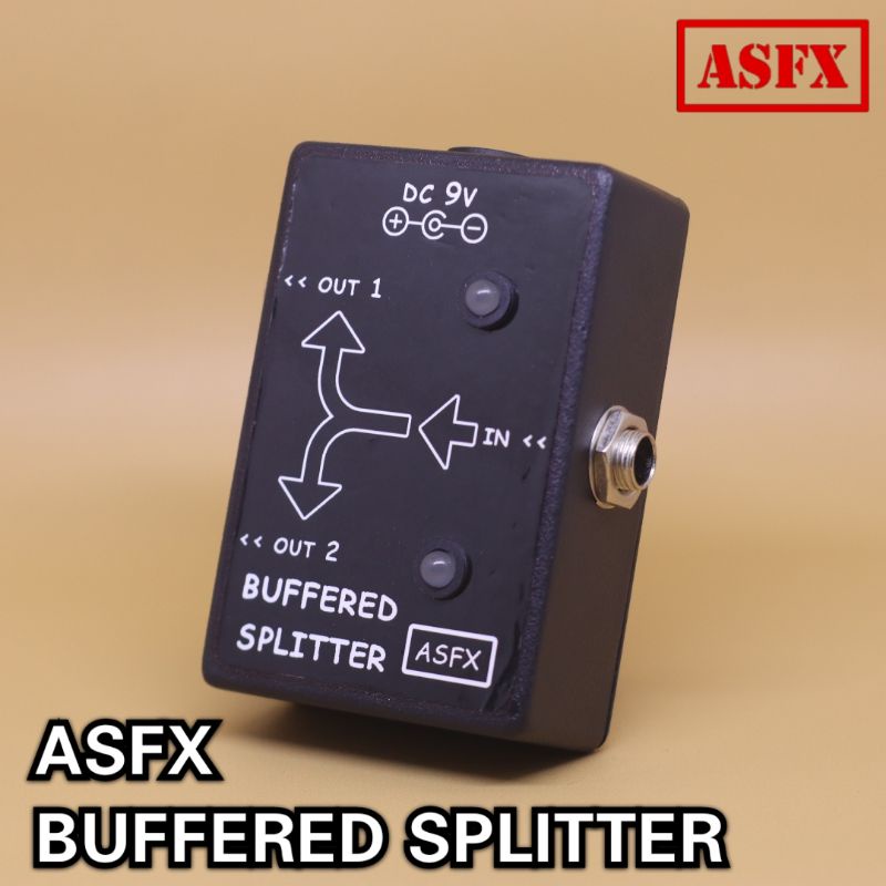 Efek ASFX Buffered Splitter 2 Channel Untuk Gitar dan bass Pedal Stompbox Buffer Splitter Aktif Guitar Effect