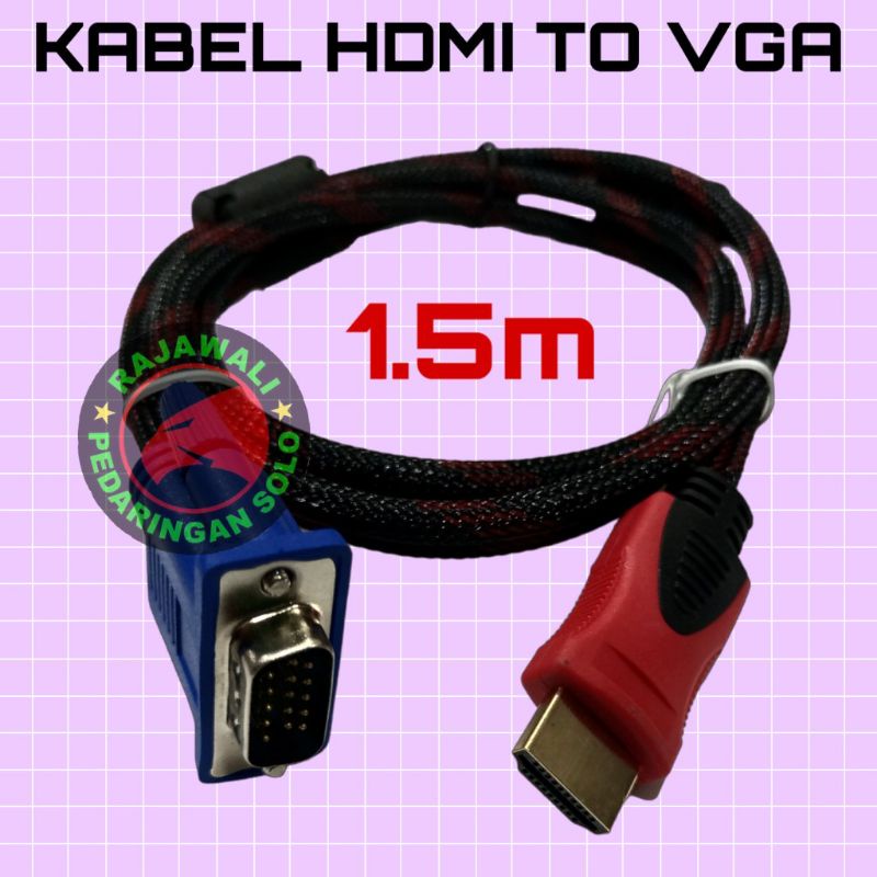 Jual Kabel Hdmi To Vga M Konverter Hdmi To Vga Shopee Indonesia