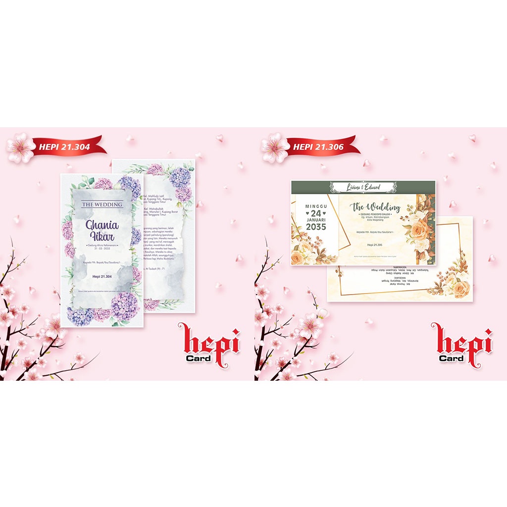 

Undangan Pernikahan, Khitanan, Tasyakuran, Harga Murah Motif Rustic, Vintage