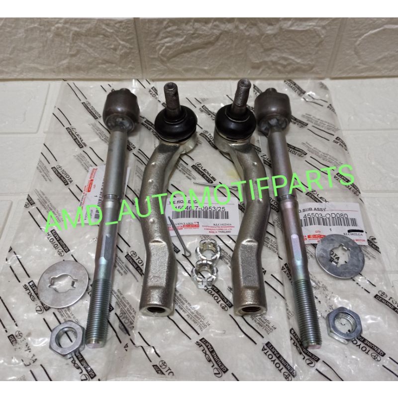 Rack End Long Tie Rod 2 pc Dan Tie Rod 1set New Vios Yaris Vios Gen 2 Vios Limo 4pcs Original
