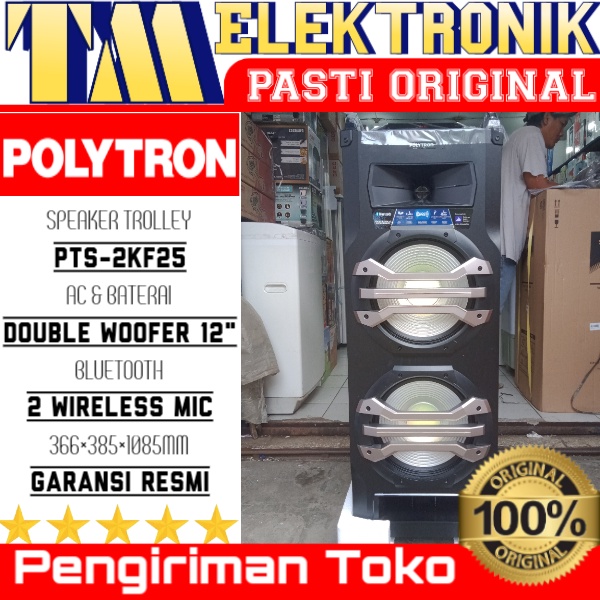 SPEAKER AKTIF POLYTRON PTS 12KF25 / Speaker Bluetooth Double Woofer 12 inch