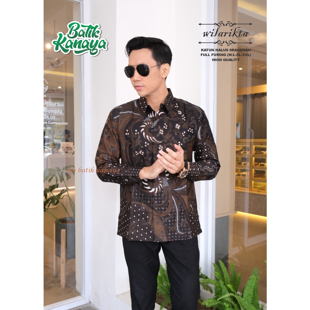 Kanaya - Baju Batik Pria Lengan Panjang Full Furing Motif WILARIKTA