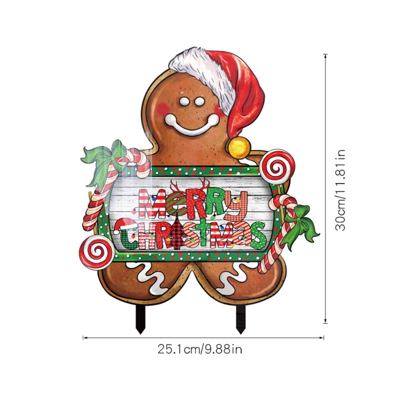 Zzz Hiasan Gantung Bentuk Gingerbread Untuk Dekorasi Taman / Outdoor