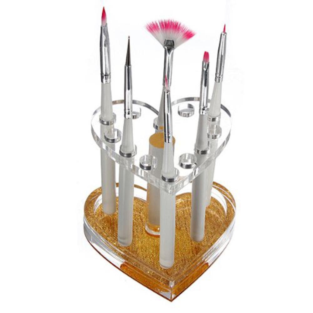 Preva Brush Pen Holder New Pajangan Kuku Nail Art UV Gel Pen Holder