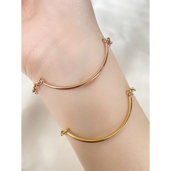 Gelang Rantai Dewasa Plat Senyum Cantik Dan Simple Perhiasan Fashion N19102202