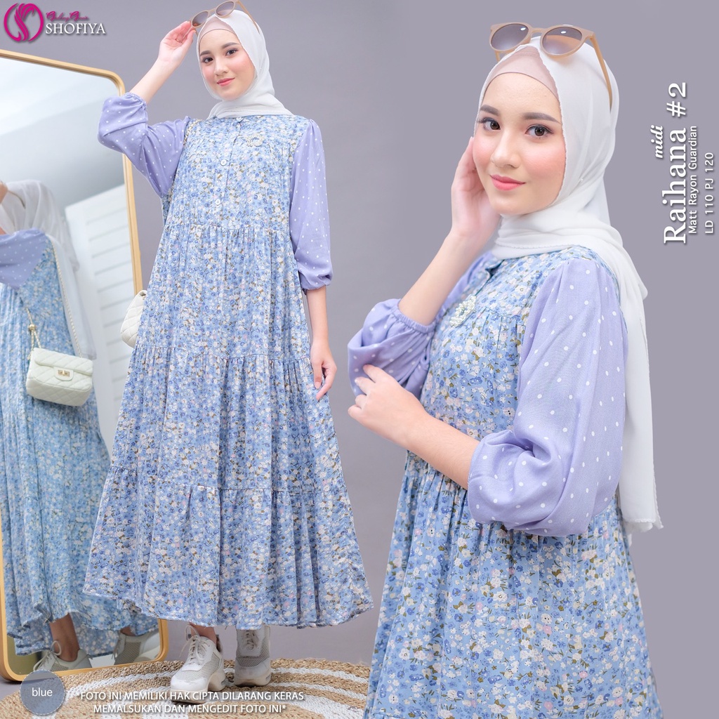 [RESTOCK] GAMIS DRESS FASHION MUSLIM // AGATA BY SHOFIYA-RAIHANA BLUE