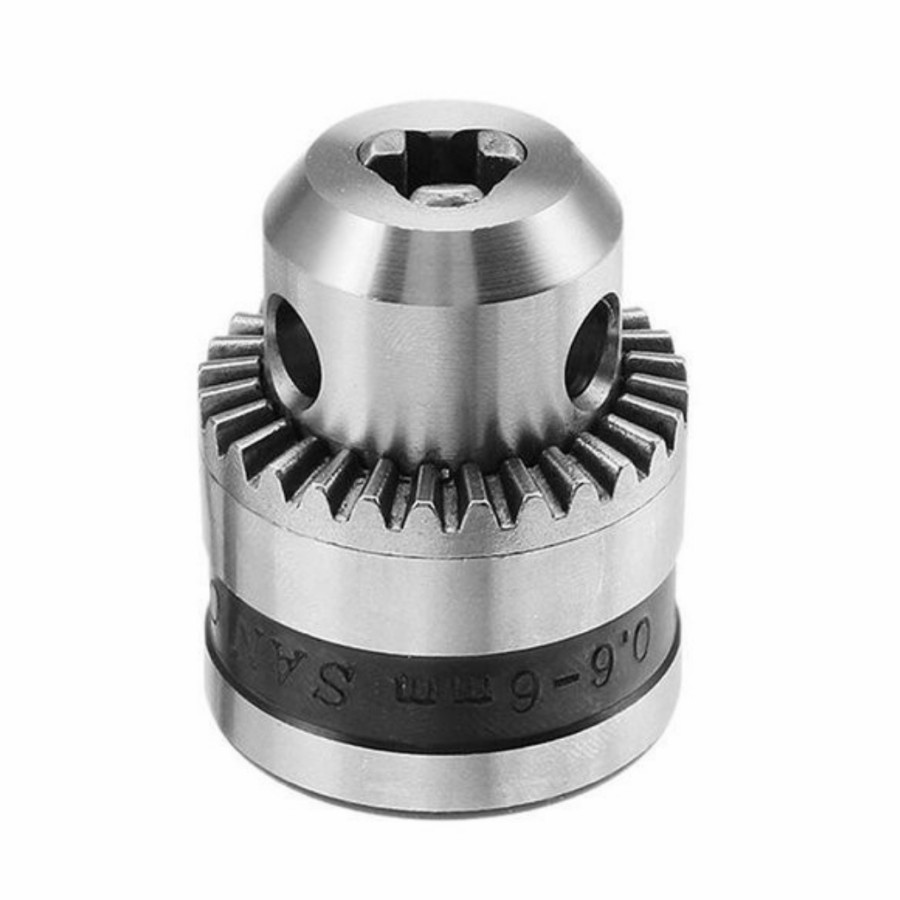 Kepala Bor Besi / Drill Chuck 0,6 - 6 mm 3/8 24UNF + Kunci 10 mm