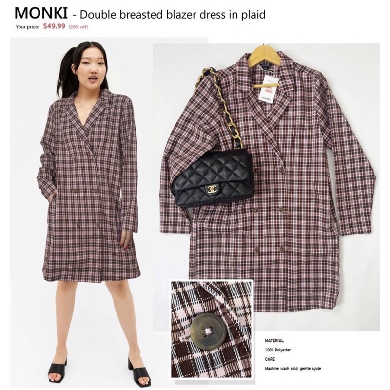 MONKI** Blazer Button Dress ORIGINAL