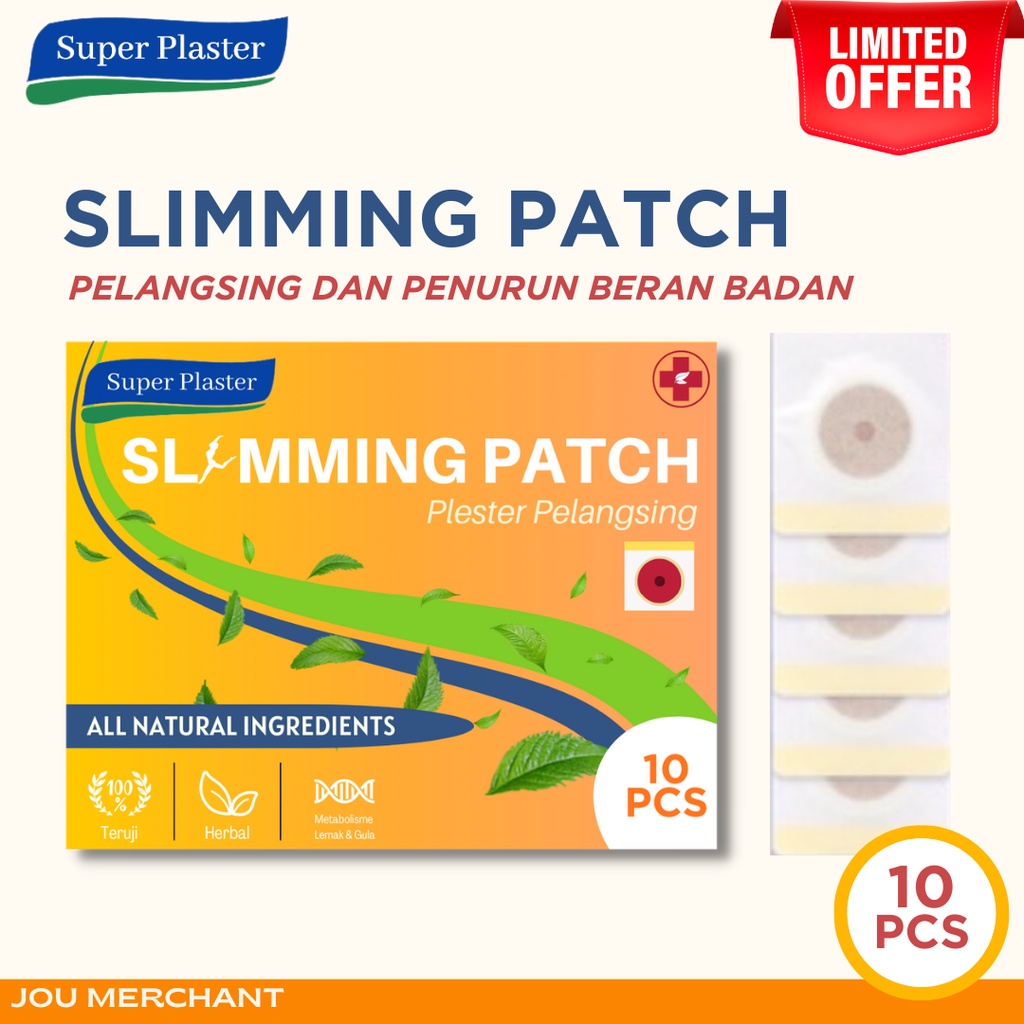 Slim Patch Koyo Pelangsing - Detox Penurun Berat Badan isi 10 PCS / Koyo Pembakar Lemak / Koyo Magnetik / ORIGINAL AMPUH