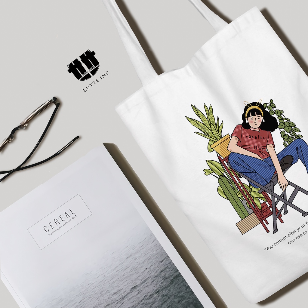 NEW Tote bag Aesthetic Totebag Kanvas Premium Original Lutte.Inc Totebag Laptop