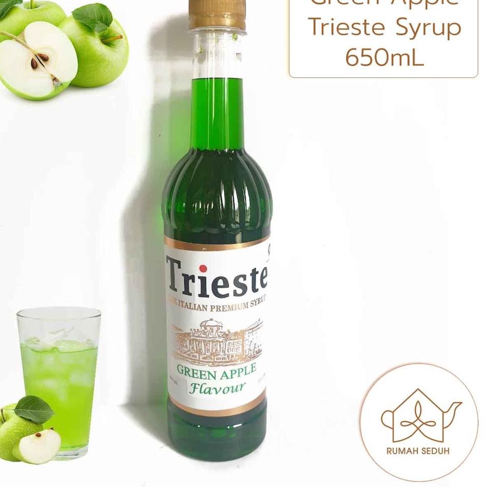 

Cuma satu hari--650 mL Trieste Green Apple Syrup - Sirup Apel Hijau - Sirop Apel