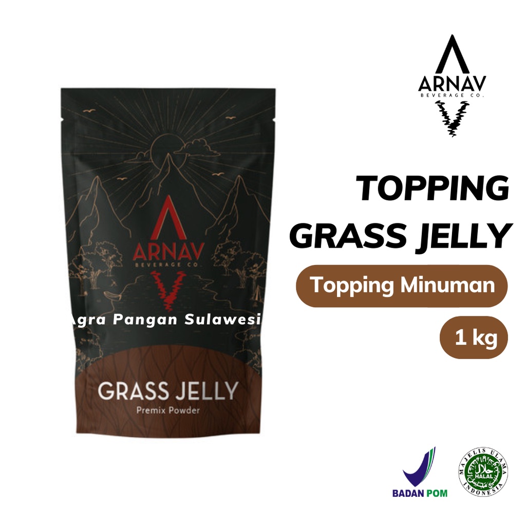 

GRASS JELLY Cincau Bubuk Topping Minuman 1kg Arnav Powder Agar Premix Jeli