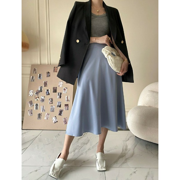 Aruna skirt/basic skirt flare A line/rok wanita polos korean style