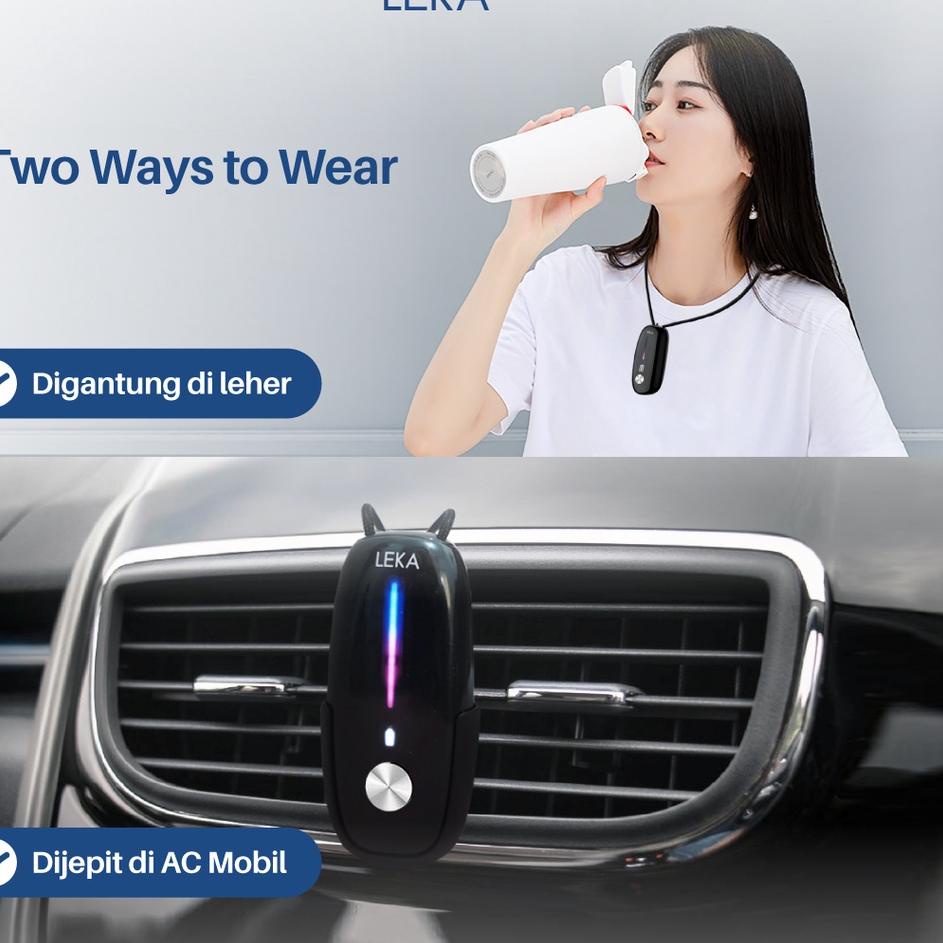 Terbaru LEKA AP7220 Personal Ionizer - Portable Purifier Kalung Necklace Ion Negatif