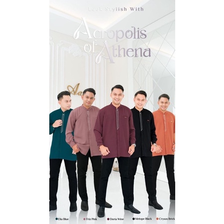Koko Dewasa Lengan Panjang Acropolis of Athena Original Sarimbit Aden 2023