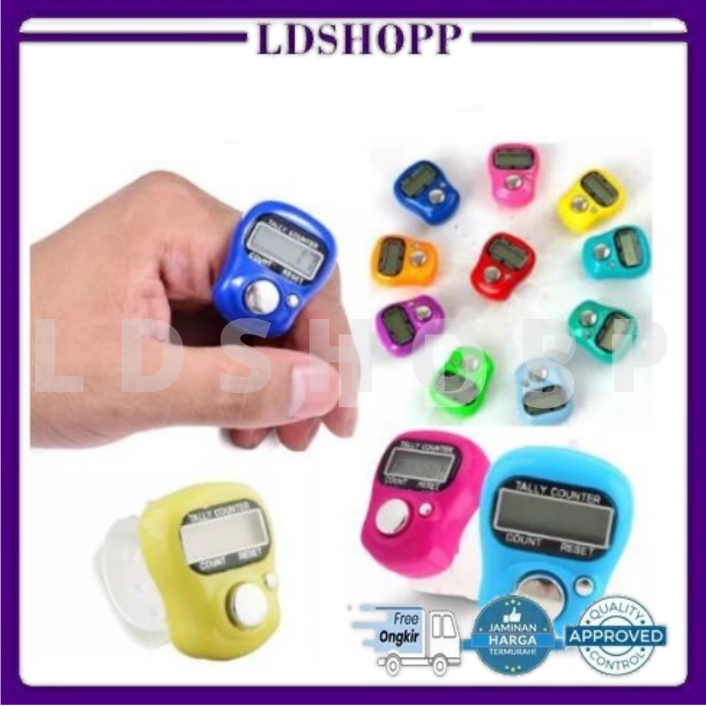 LDS Tasbih Digital Mini Led Tally Counter Alat Hitung Tasbeh Digital Finger Counter Import Murah