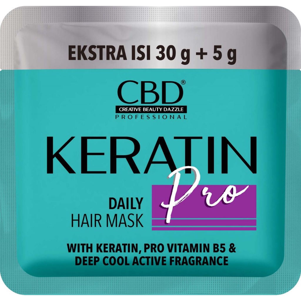 CBD Professional Keratin Pro Daily Use Hair Mask Sachet 30+5 gr |  Masker Rambut