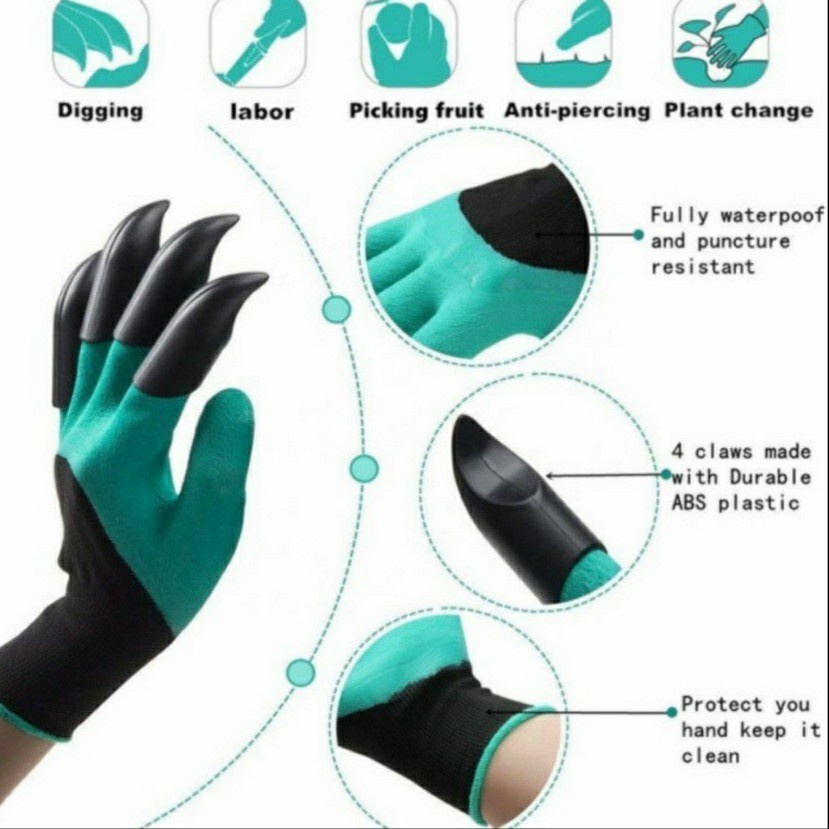 SARUNG TANGAN CAKAR BERKEBUN GARDENING GLOVES garden taman gali tanah