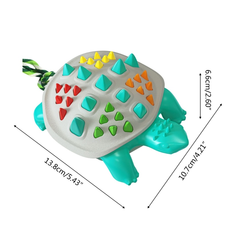 Mainan Kunyah Tali Interaktif Bentuk Kura-Kura Bahan Plastik Untuk Anjing