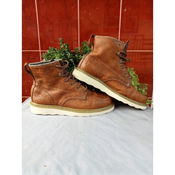 Sepatu second branded Caterpillar MOC toe boot size 42/26cm mulus