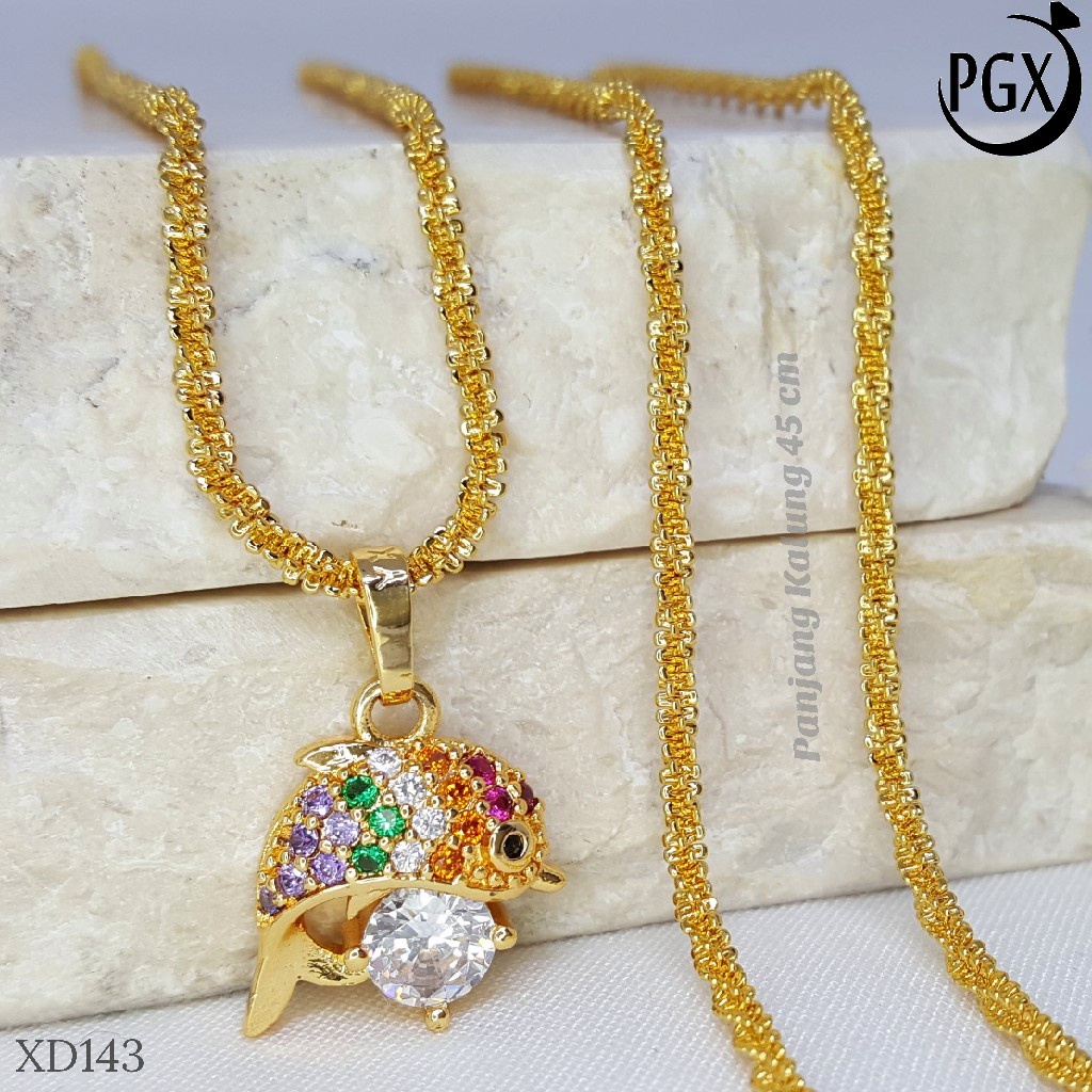 PGX Kalung Wanita Xuping Aksesoris Fashion Perhiasan Lapis Emas Premium - XD143