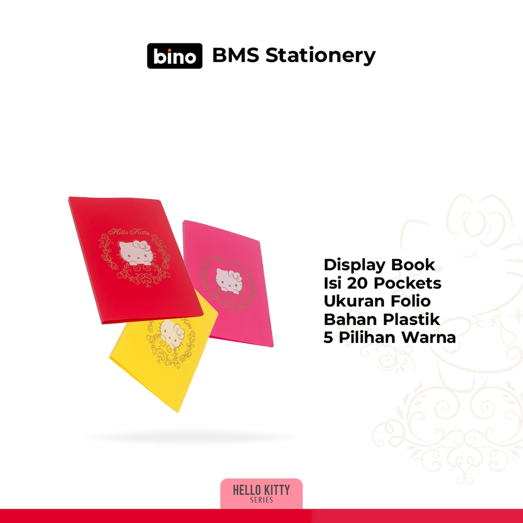 

[BMS Surabaya] Bantex Display Book / Clear Holder Motif HELLO KITTY | Isi 20 Pocket | Ukuran Folio | 3183AHK