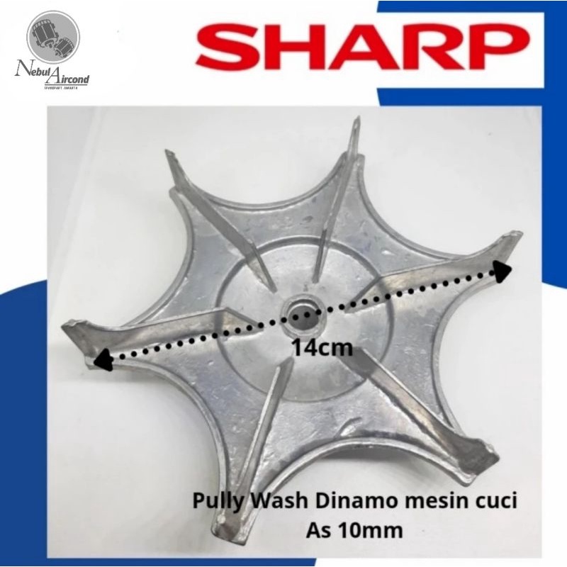 [Gallery Parts] Pully Wash Dinamo Mesin Cuci As 10Mm Original Sharp