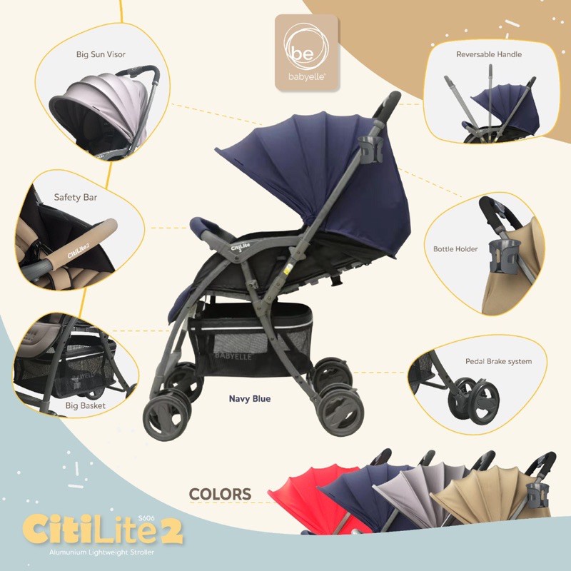 PROMO Stroller Babyelle Citilite S606 Kereta Dorong Baby Elle Makassar