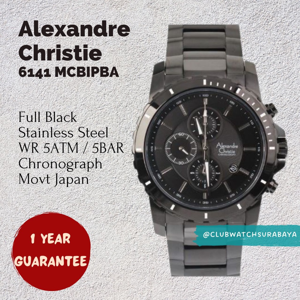 Jam Tangan Pria Alexandre Christie ORI 6141 MCBIPBA / Alexandre Christie Jam Tangan Laki-Laki 6141 M