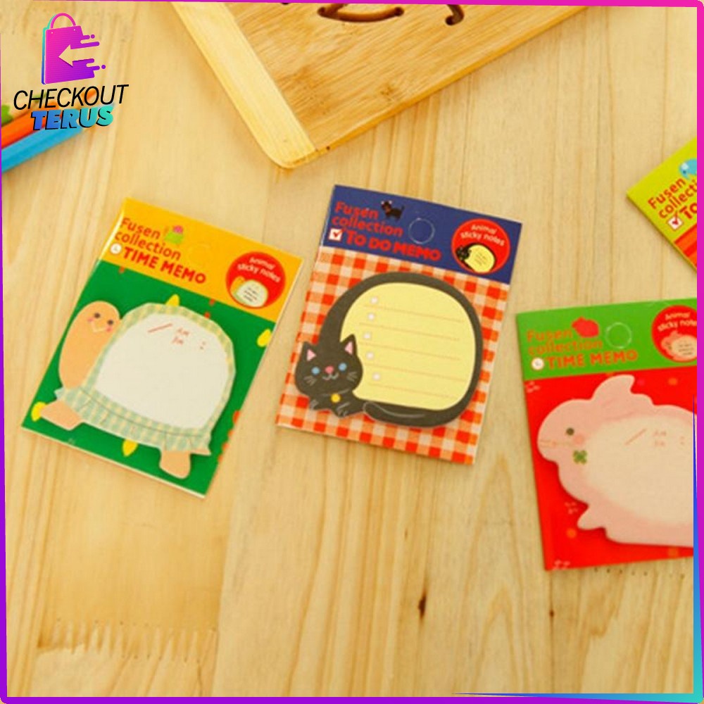 CT A3 Sticky Notes Memo Motif Animal Note Kertas Memo Karakter Stationary Peralatan Kantor