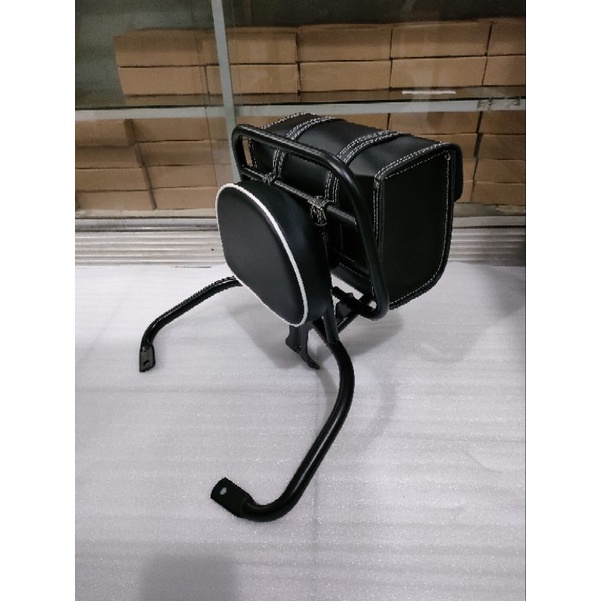 Back Rack Vespa Primavera Lengkap Tas dan Bantalan / Aksesoris Vespa Primavera / Rak Belakang Vespa 