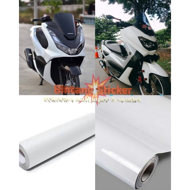 PERMETER Sticker Skotlet Motor Putih Glosy Skotlet Putih Doff Skotlet Hitam glos Skotlet Hitam Doff