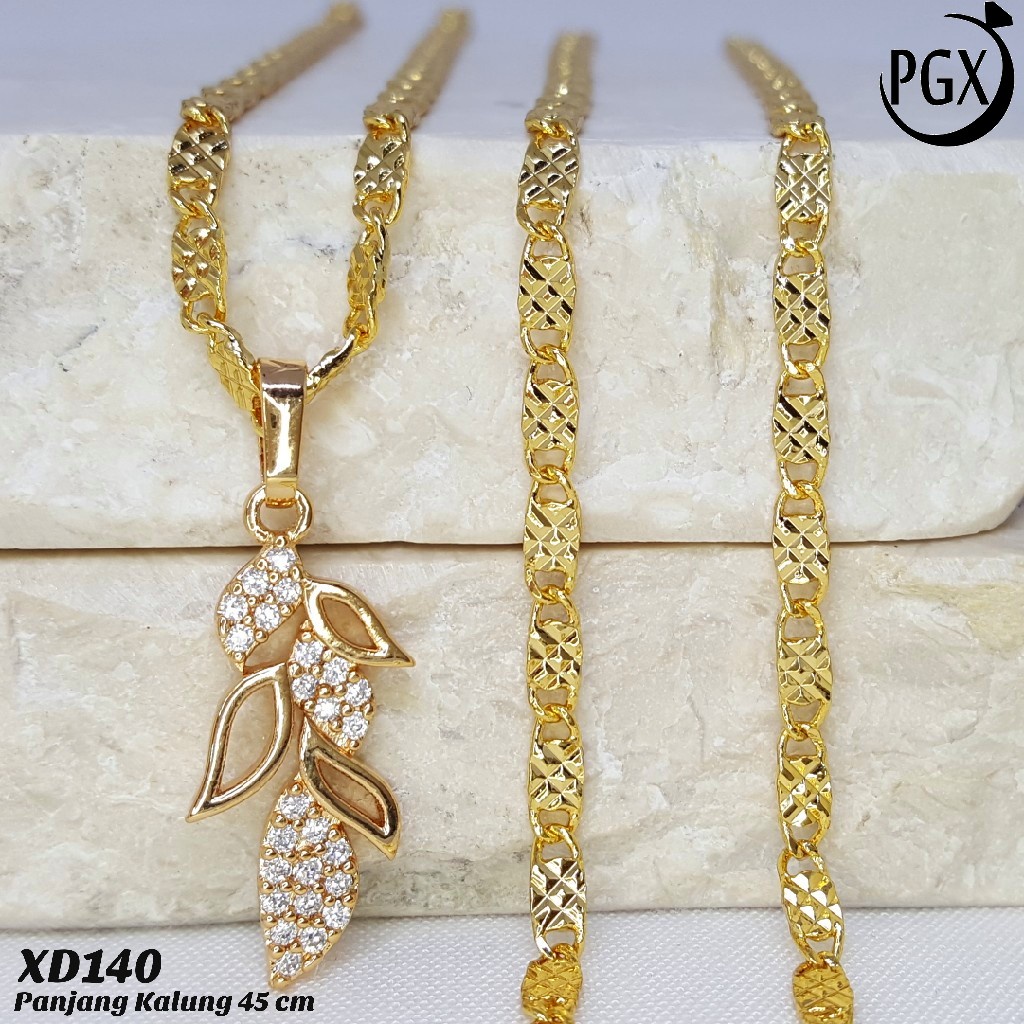 PGX Kalung Wanita Xuping Aksesoris Fashion Perhiasan Lapis Emas Premium - XD140