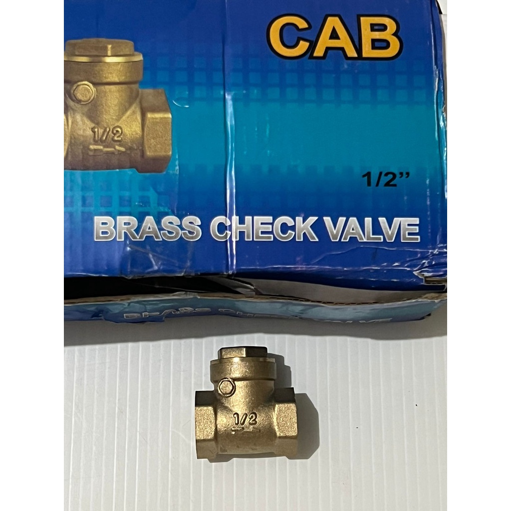 Swing Check Valve Brass Tabok Klep Kuningan Tebal CAB 1/2 Inch