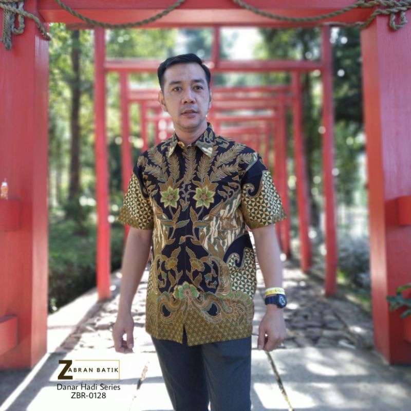 Baju Batik Pria Lengan Pendek Asli Danar Hadi
