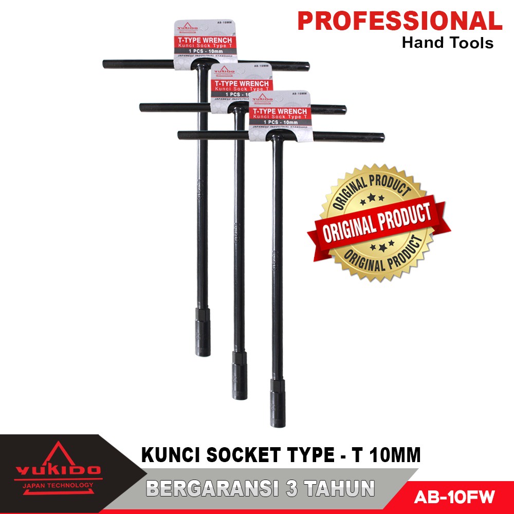 GARANSI 3TH KUNCI T YUKIDO / KUNCI SOCK FREED TOOLS BAGUS / KUNCI T HARGA SATUAN 8,10,12,14mm TERSEDIA JUGA MERK YUKIDO JAPAN TECHNOLOGY