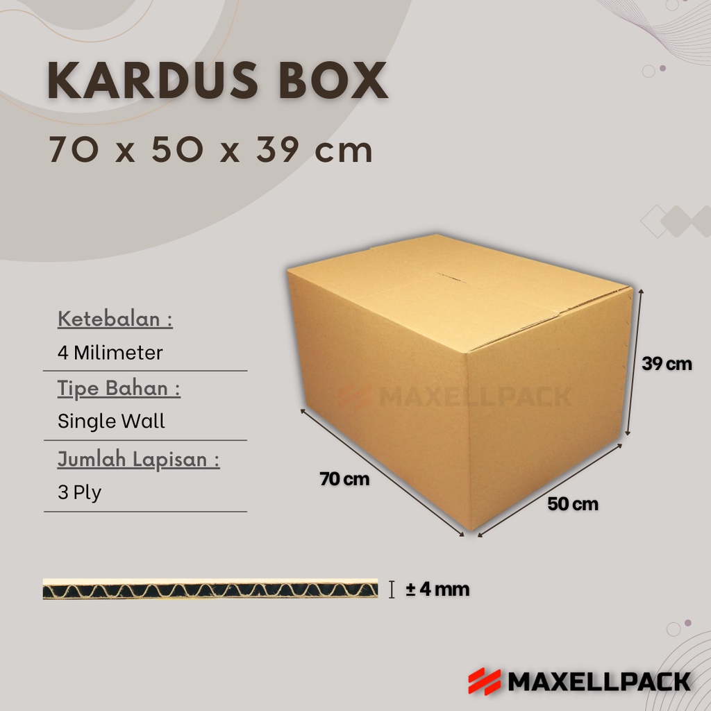 

Kardus Karton Box Besar 70x50x39 CM Dus Packing Pindahan Tebal Kokoh Jumbo Polos